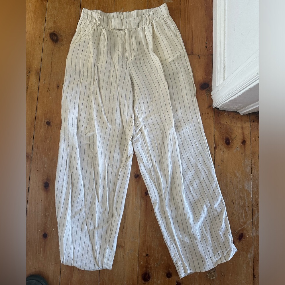 Linen blend pants
